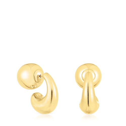 Pendientes aro con ba&ntilde;o de oro 18 kt sobre plata TOUS Balloon image number 0