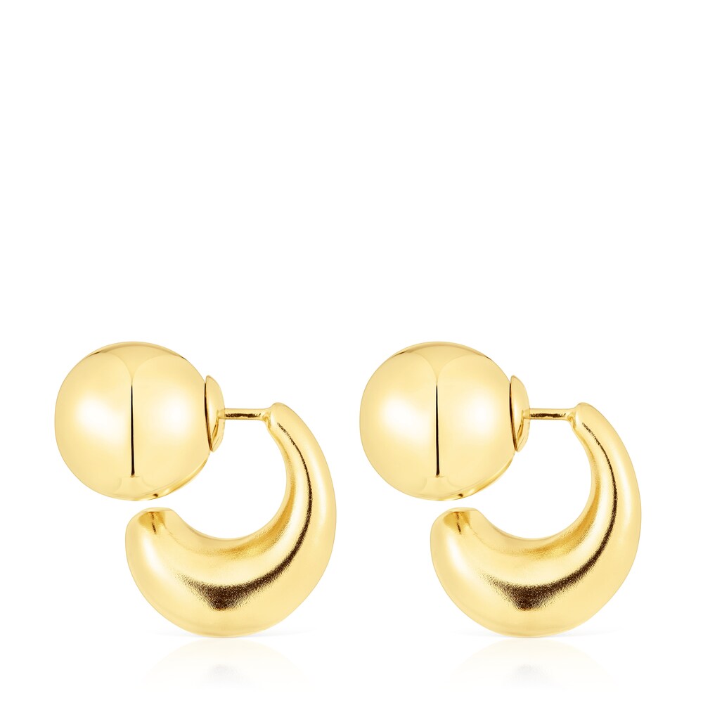 Pendientes aro con baño de oro 18 kt sobre plata TOUS Balloon image number 1