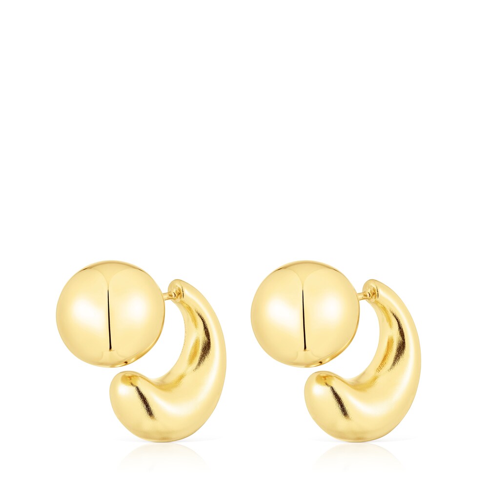 Pendientes aro con baño de oro 18 kt sobre plata TOUS Balloon image number 2