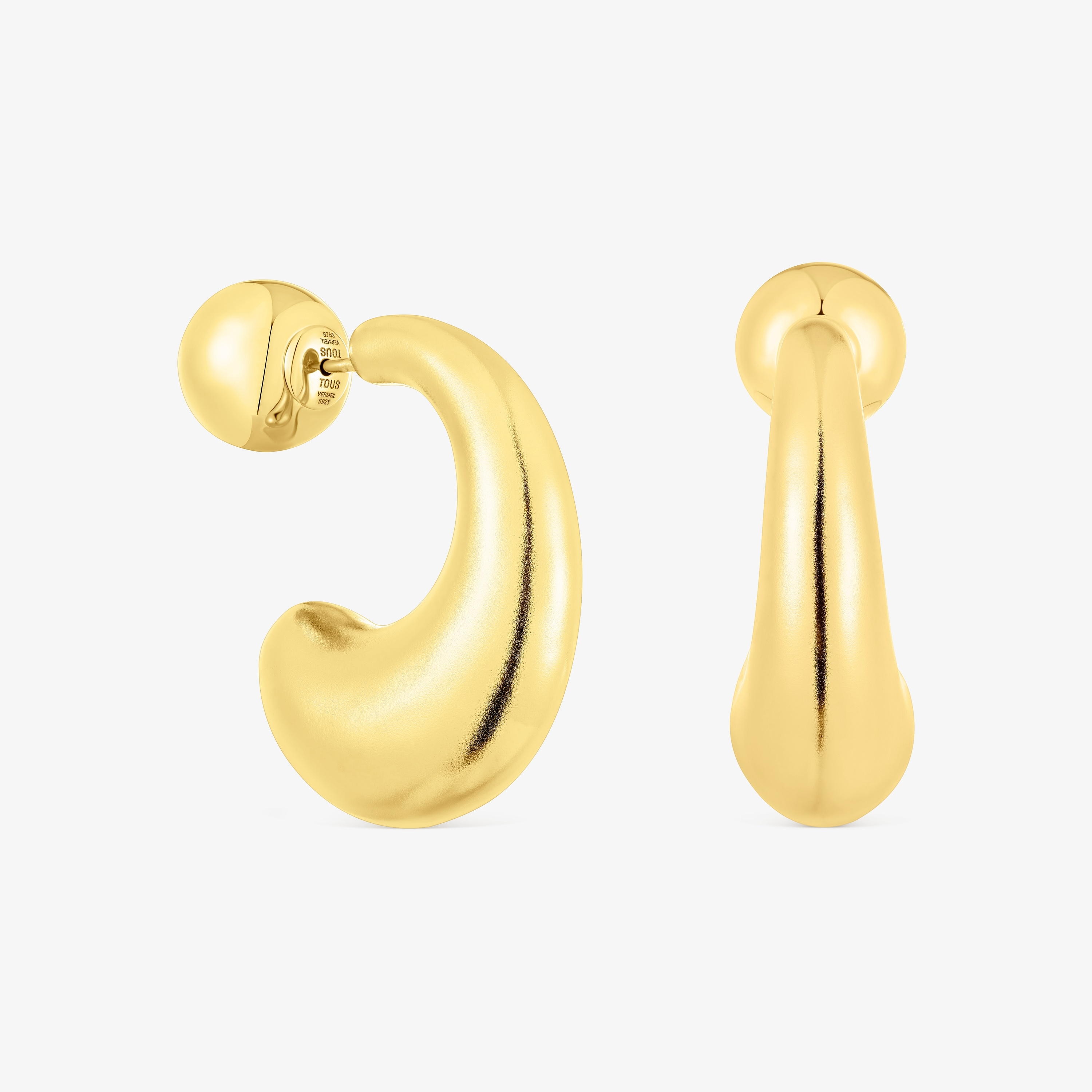 Large silver vermeil Hoop earrings TOUS Balloon