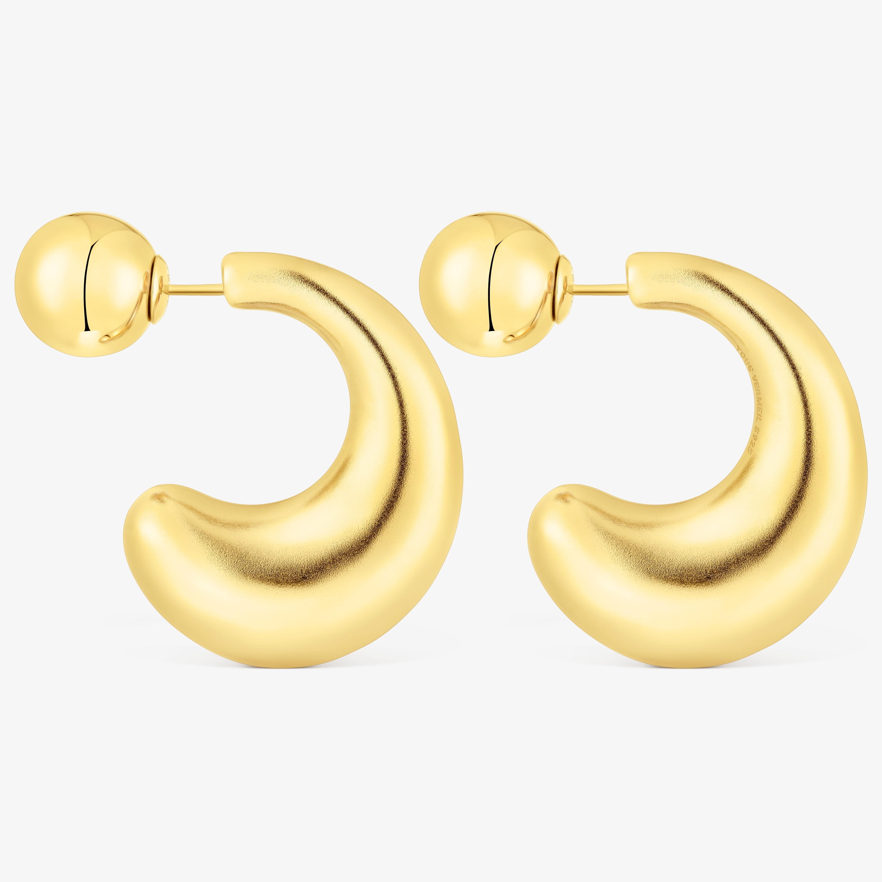 Large silver vermeil Hoop earrings TOUS Balloon