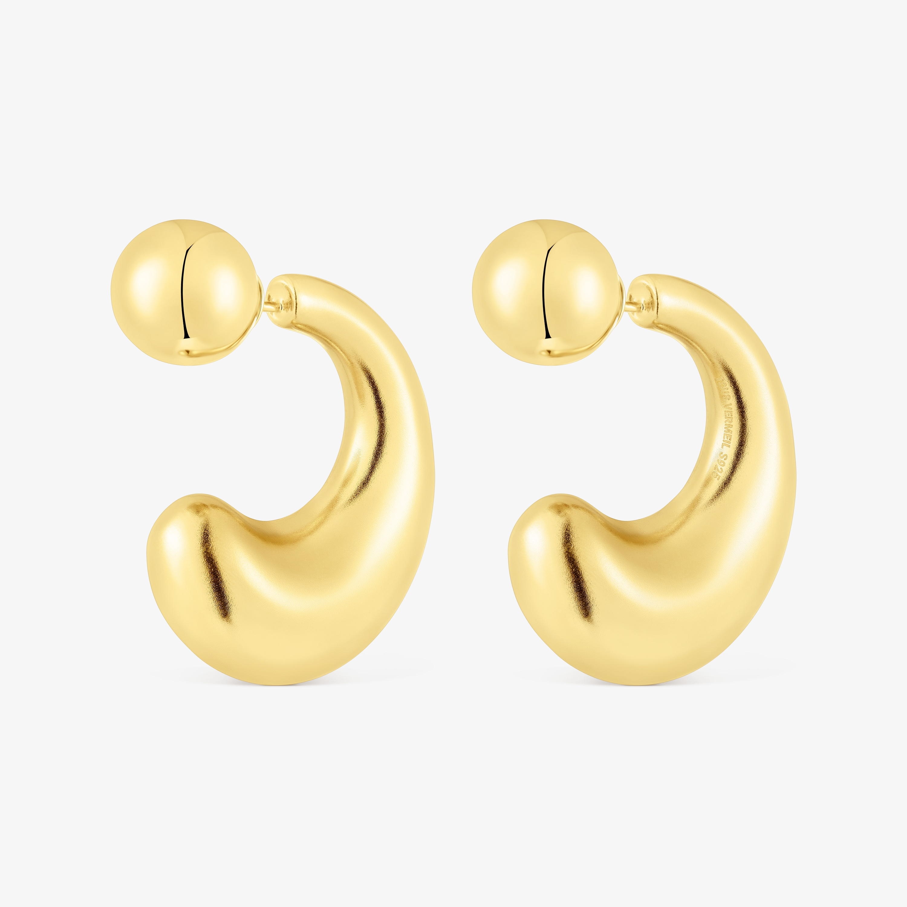 Large silver vermeil Hoop earrings TOUS Balloon