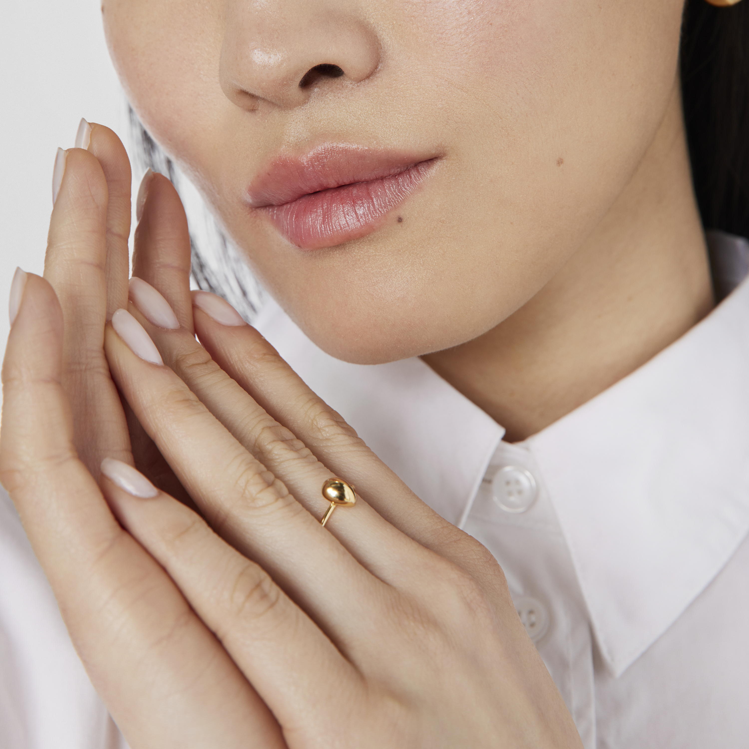 18K Solid Gold Teardrop ring TOUS Balloon