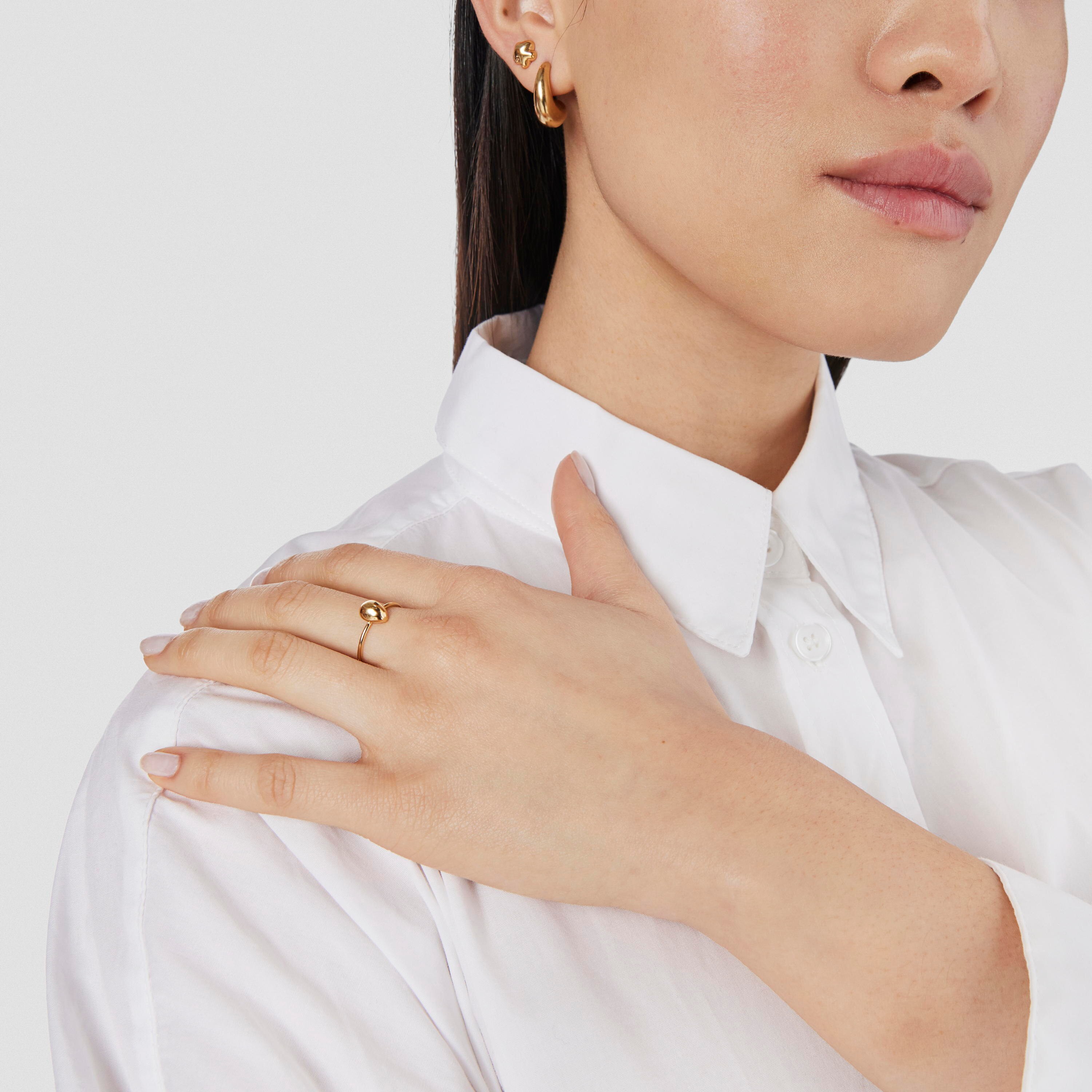 18K Solid Gold Teardrop ring TOUS Balloon