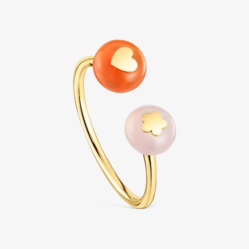 Kleiner offener Ring TOUS Balloon aus Gold und Chalcedon