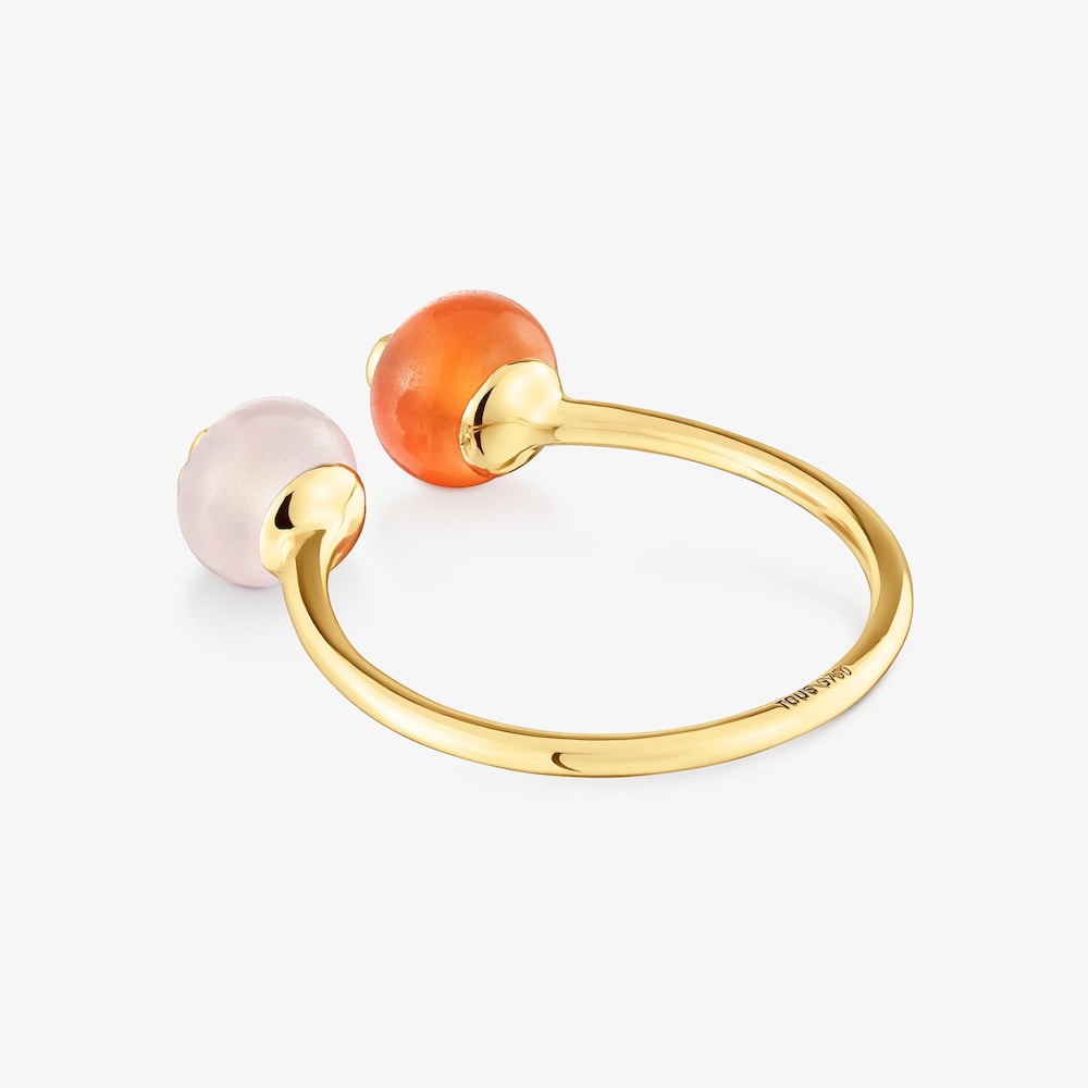 Mal&yacute; zlat&yacute; Otvoren&yacute; prsteň s&nbsp;chalced&oacute;nom TOUS Balloon