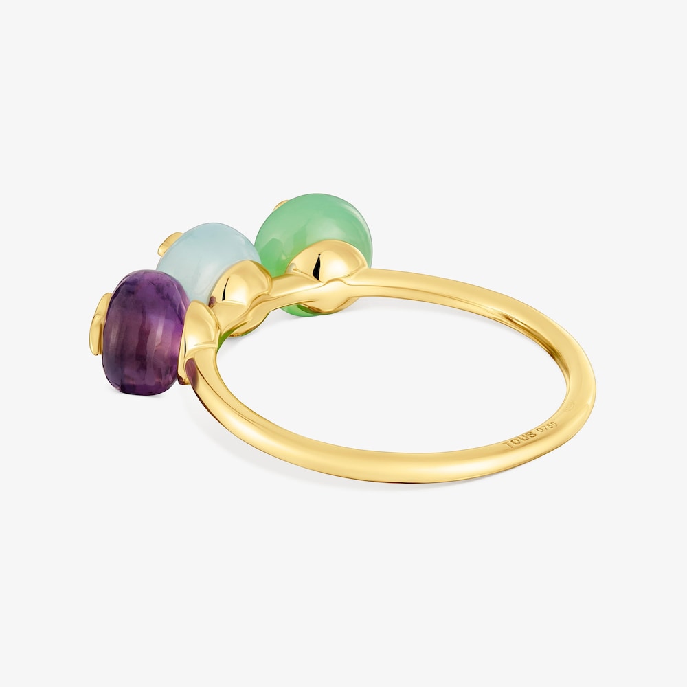 Mały pierścionek TOUS Balloon ze złota i kamieni szlachetnych