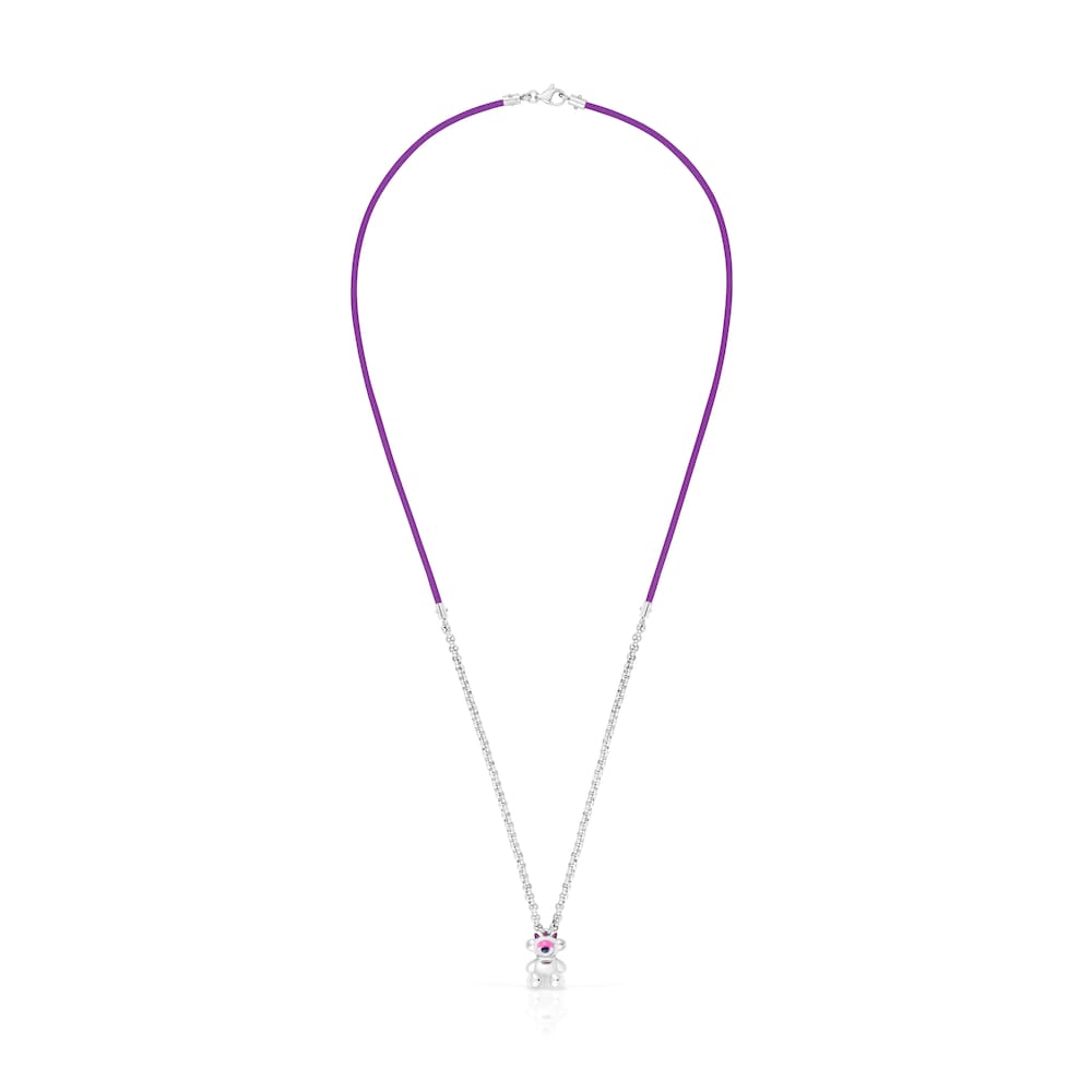Collar elástico lila con acero y nácar TOUS Instint GRYST Collar elástico lila con acero y nácar TOUS Instint GRYST