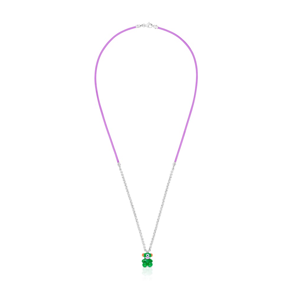 Collar elástico malva con acero y nácar TOUS Instint LEETY Collar elástico malva con acero y nácar TOUS Instint LEETY