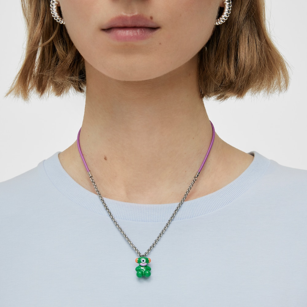 Collar elástico malva con acero y nácar TOUS Instint LEETY Collar elástico malva con acero y nácar TOUS Instint LEETY