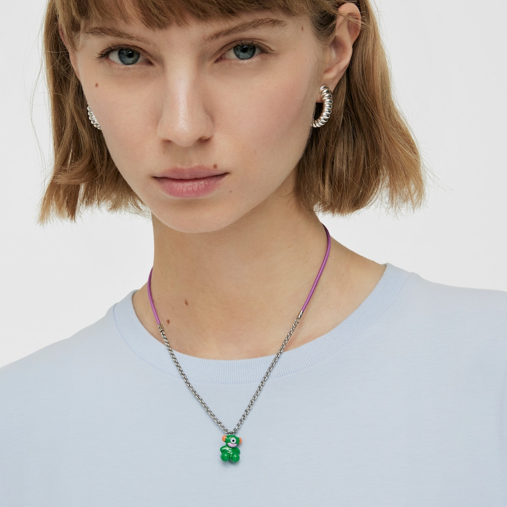 Collar elástico malva con acero y nácar TOUS Instint LEETY Collar elástico malva con acero y nácar TOUS Instint LEETY