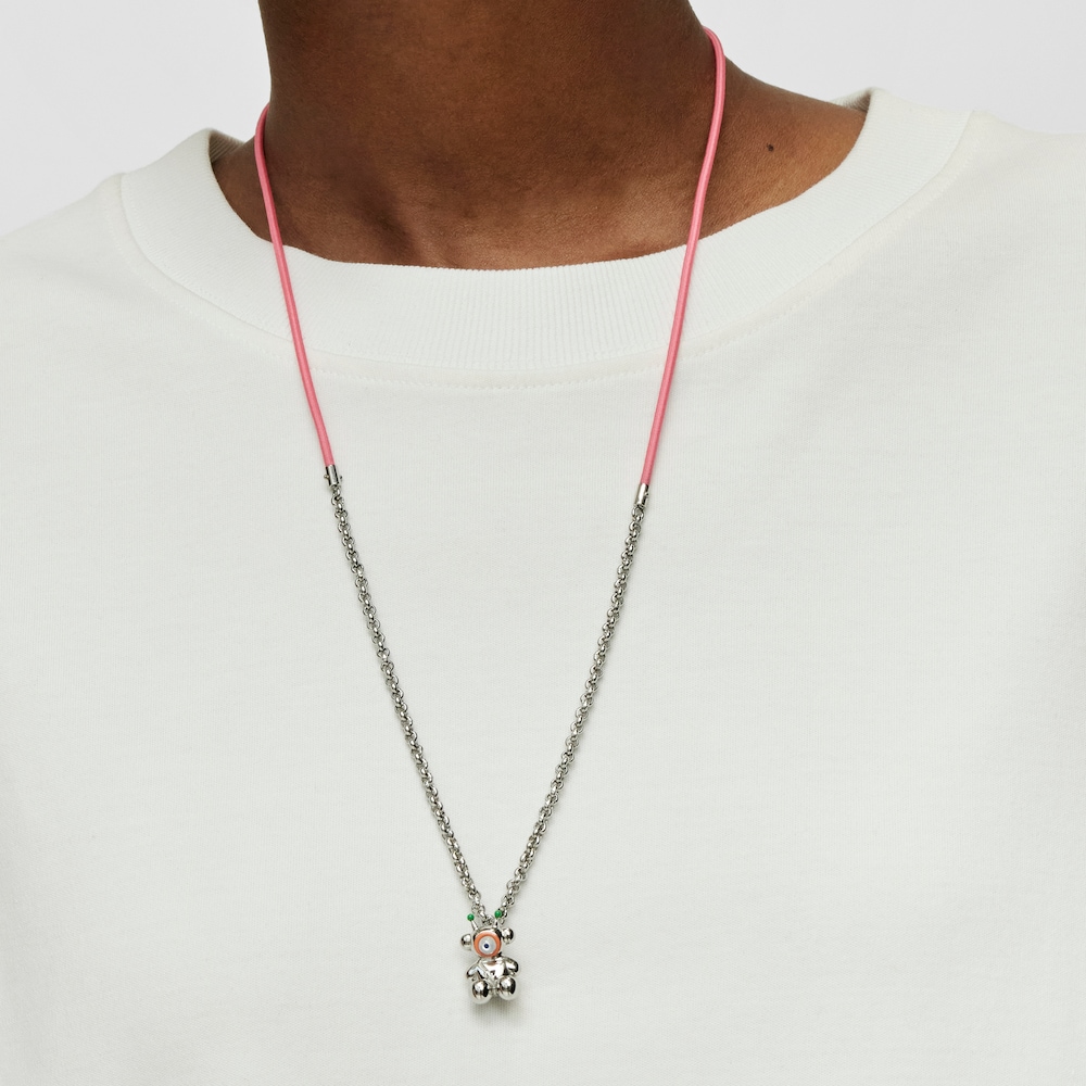 Collar elástico fucsia con acero y nácar TOUS Instint MOUTT Collar elástico fucsia con acero y nácar TOUS Instint MOUTT