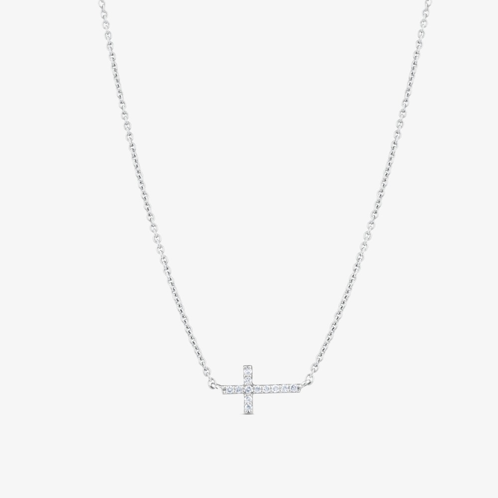 Naszyjnik Tous Cruz z białego złota z diamentami