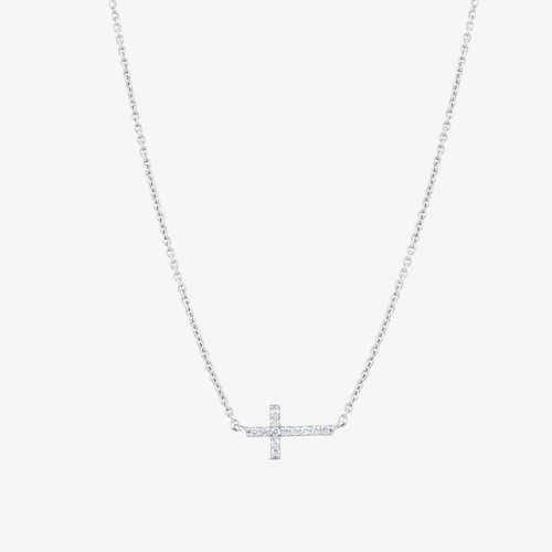 Collar de oro blanco 18K con diamantes TOUS Cruz