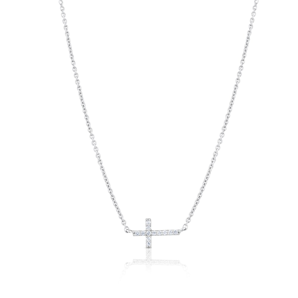 White gold TOUS Cruz Necklace with Diamonds image number 0