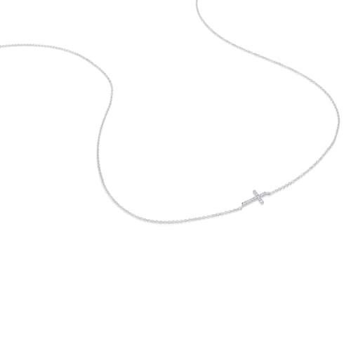 Collar de oro blanco con diamantes TOUS Cruz