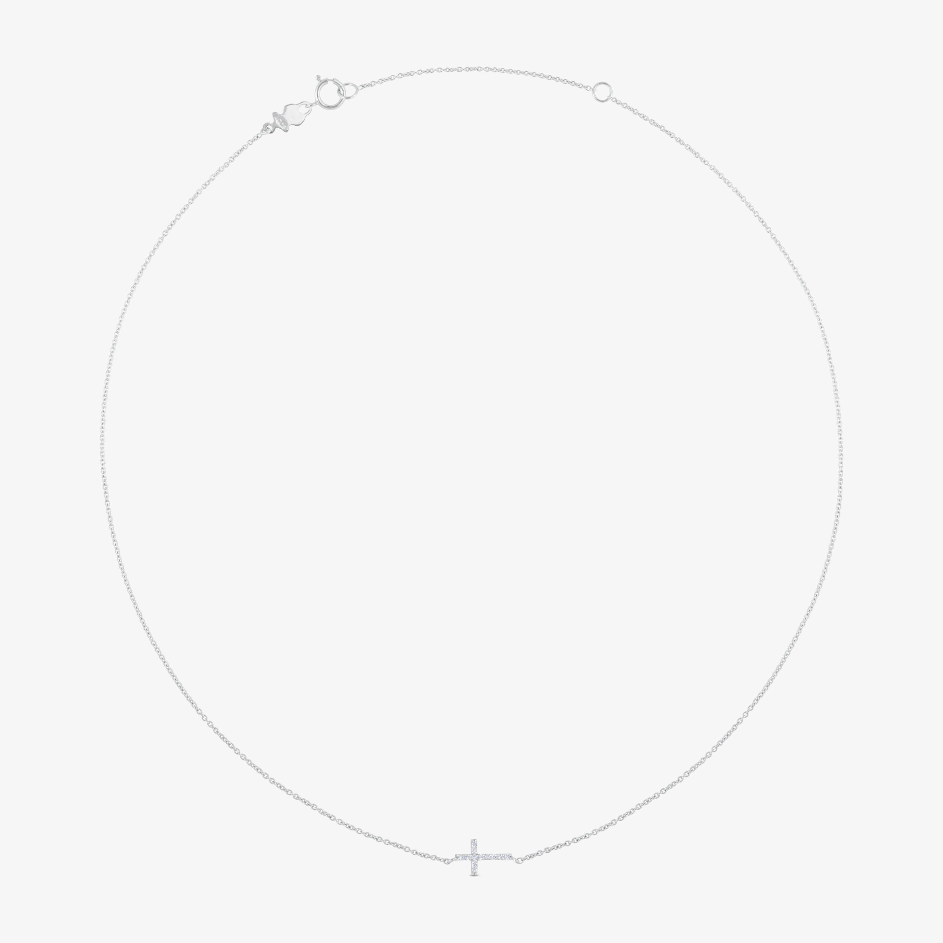 18K white gold TOUS Cruz Necklace with Diamonds