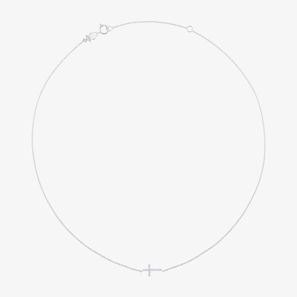 Naszyjnik Tous Cruz z białego złota z diamentami