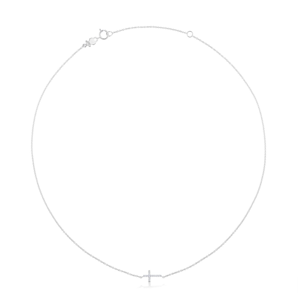 White gold TOUS Cruz Necklace with Diamonds White gold TOUS Cruz Necklace with Diamonds