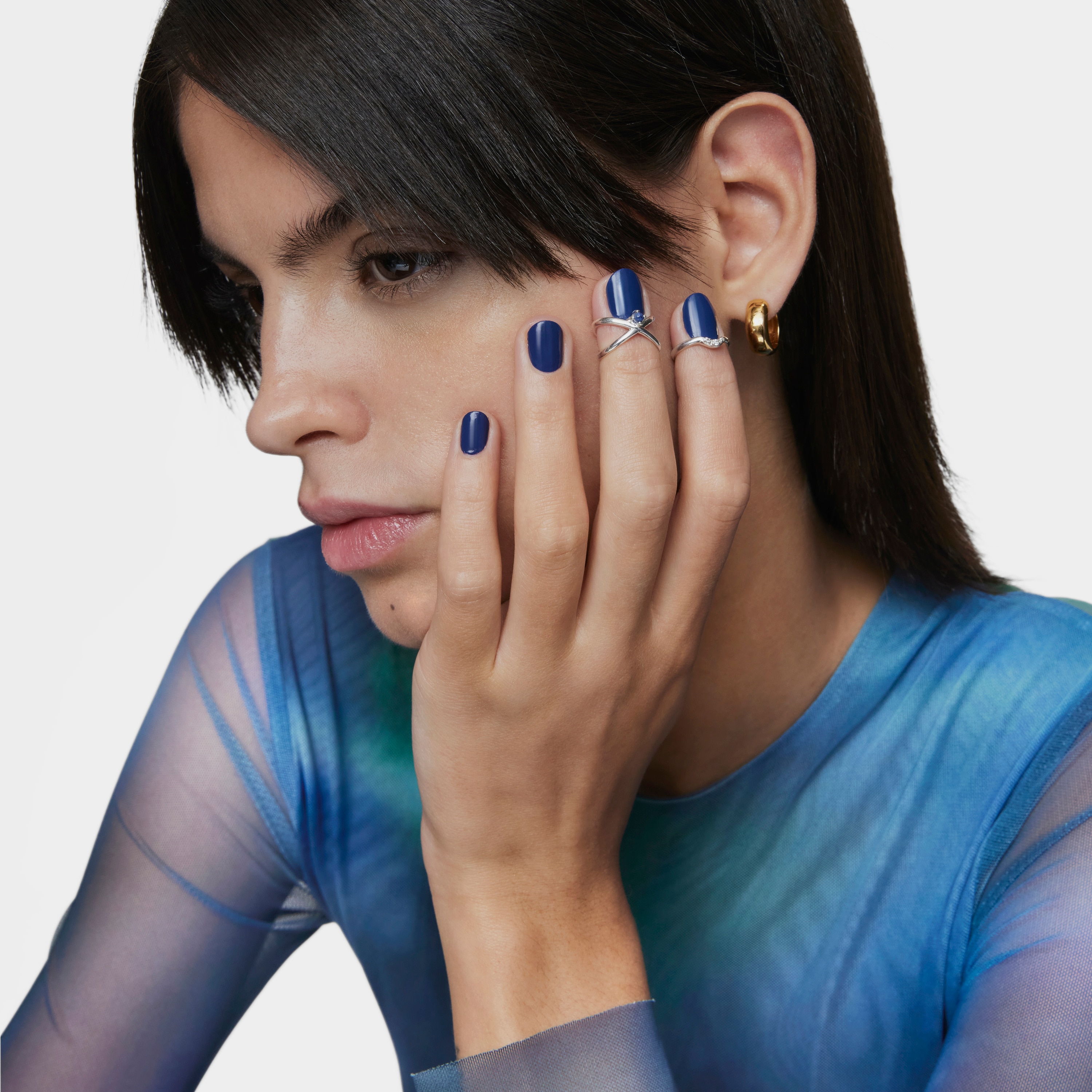 Pack Claws ring de plata con sodalita y topacio