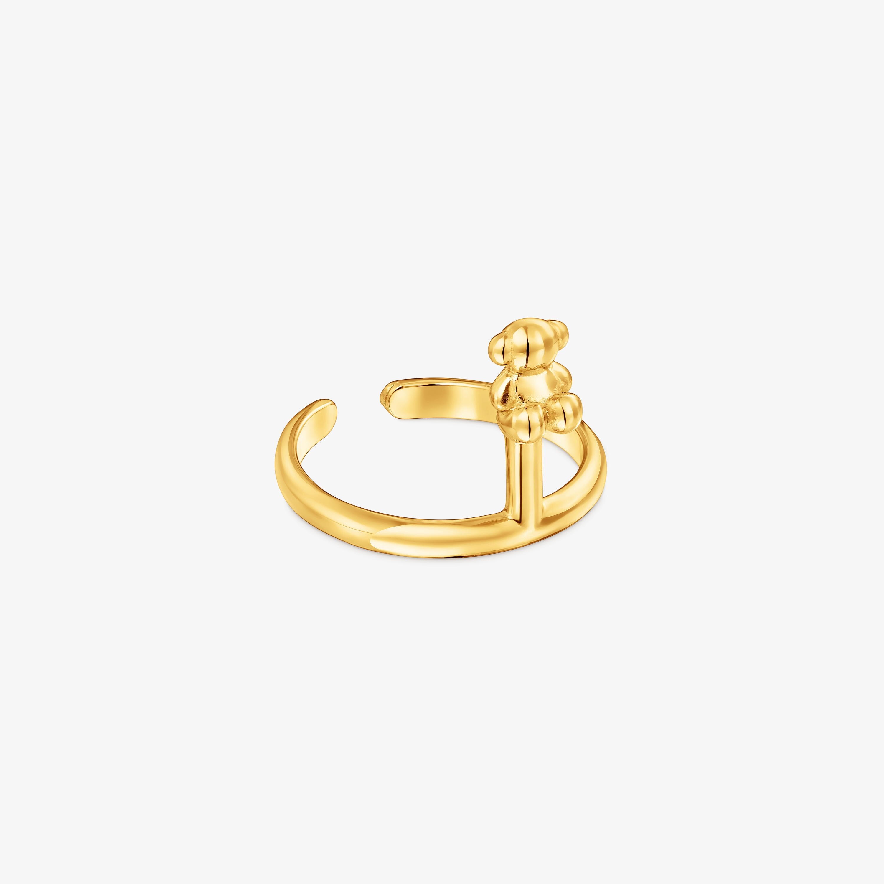 Two-tone Ring set with bear motif and logo Claws | TOUS