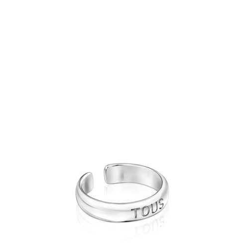 Two-tone Ring set with bear motif and logo Claws 