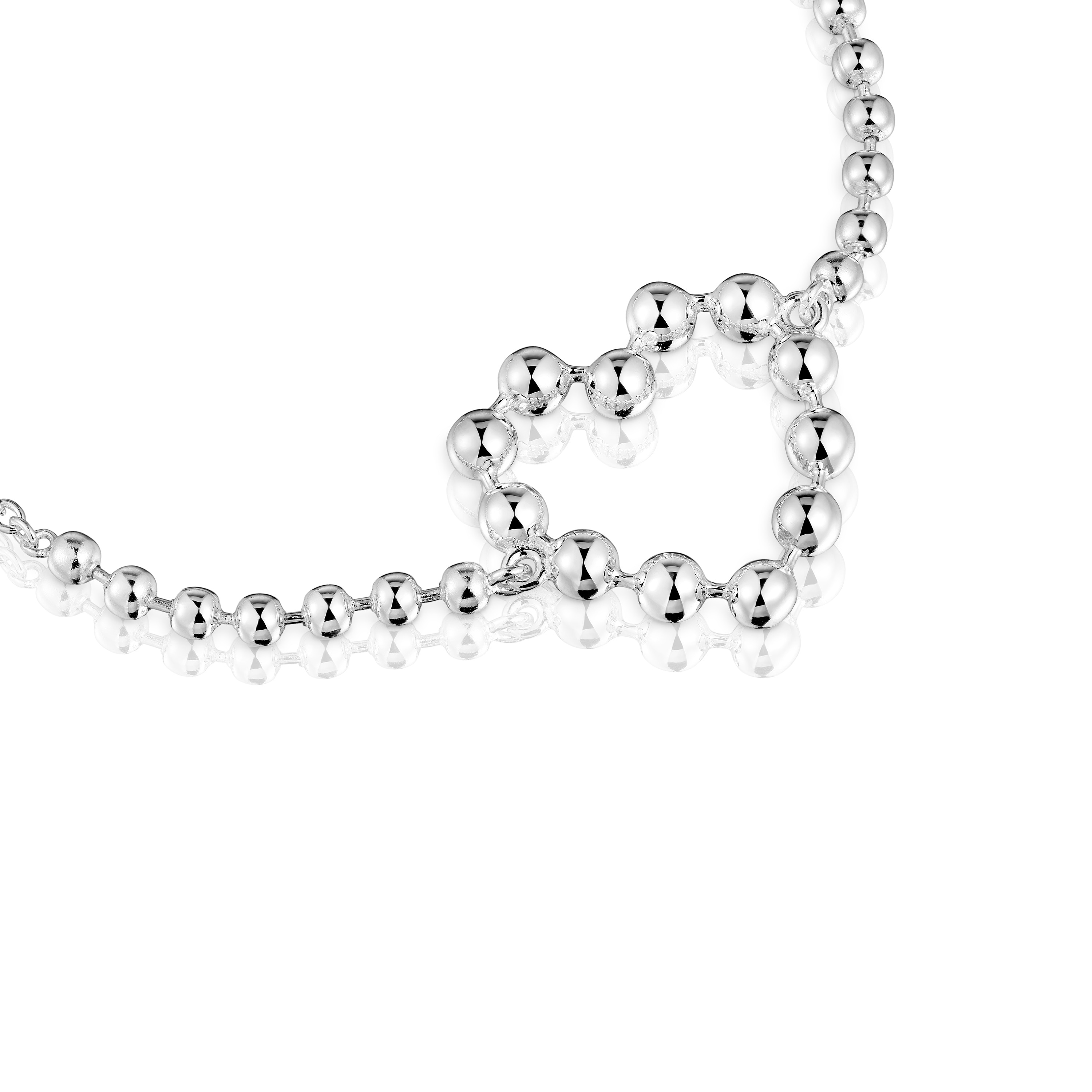 Silver chain heart Bracelet Sugar Party