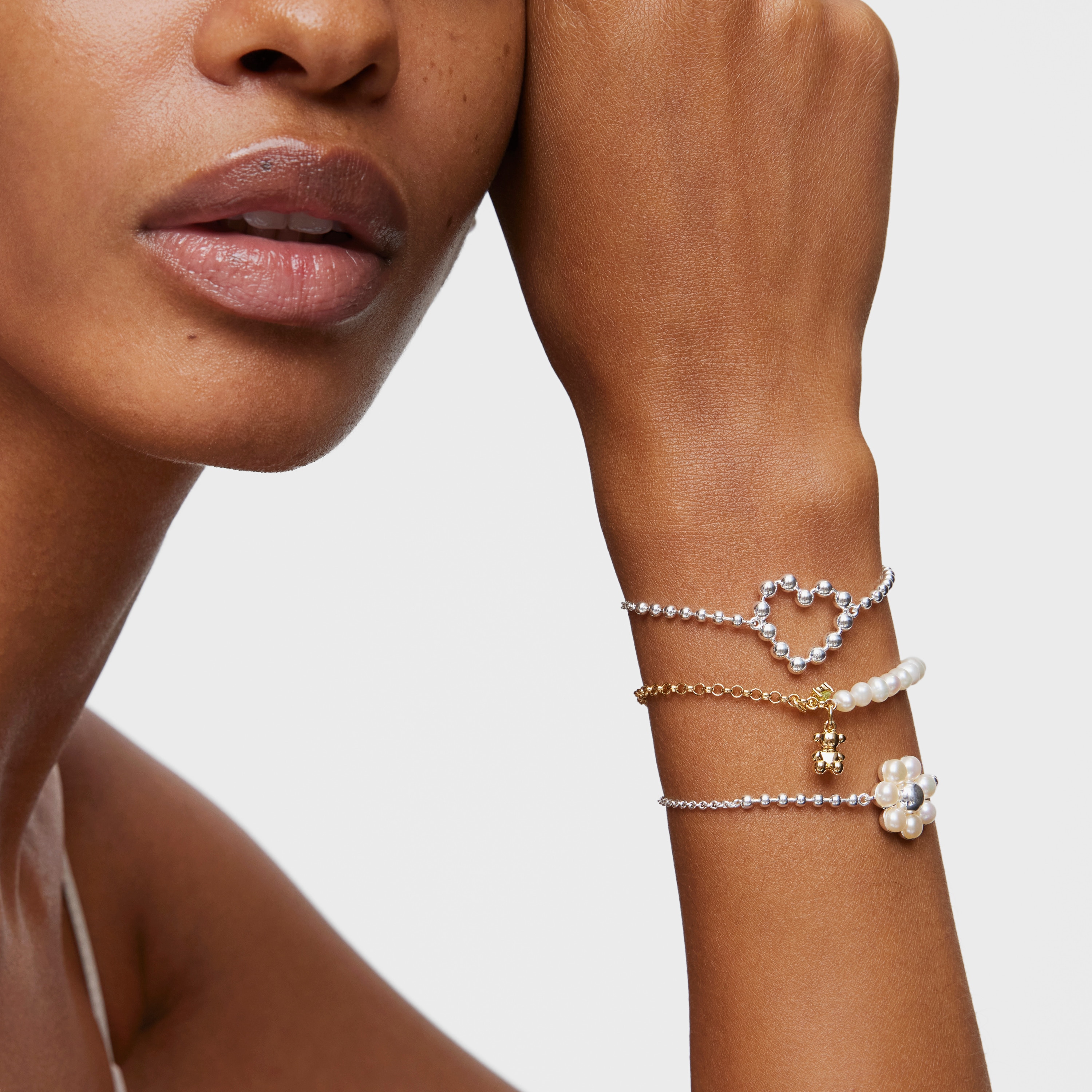 Silver chain heart Bracelet Sugar Party