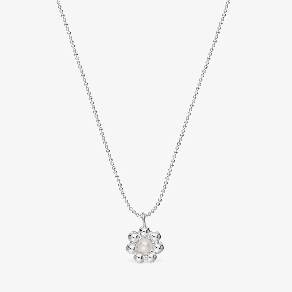 Tous - Collar Corto De Plata Flor Y Perla Cultivada Sugar Party - Blanco