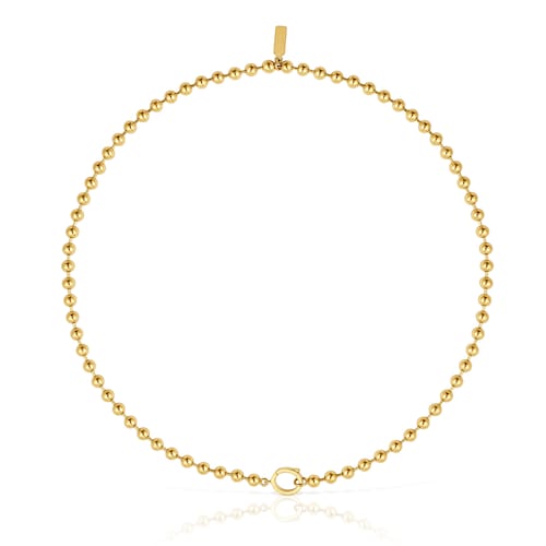 Collar cadena con baño de oro 18 kt sobre plata Sugar Party