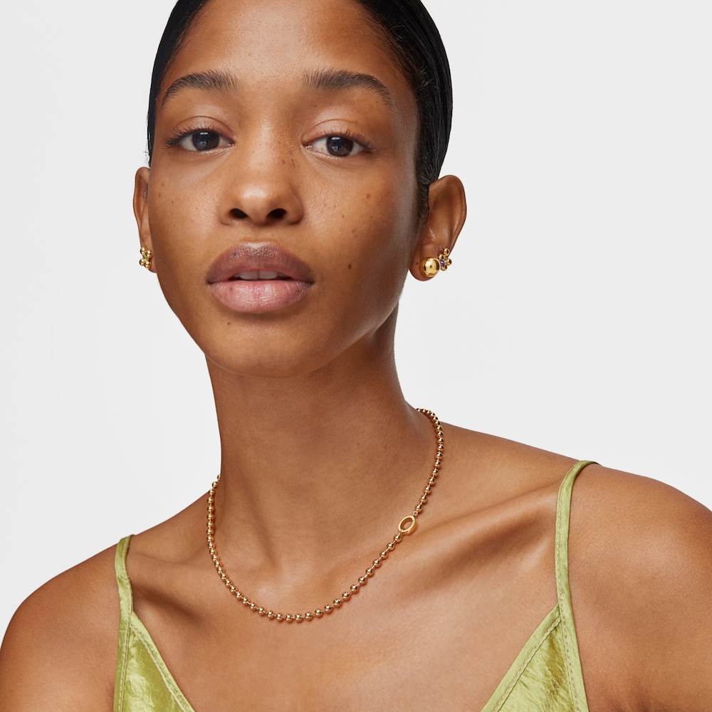 Naszyjnik łańcuszkowy ze srebra, pokryty 18-karatowym złotem Sugar Party