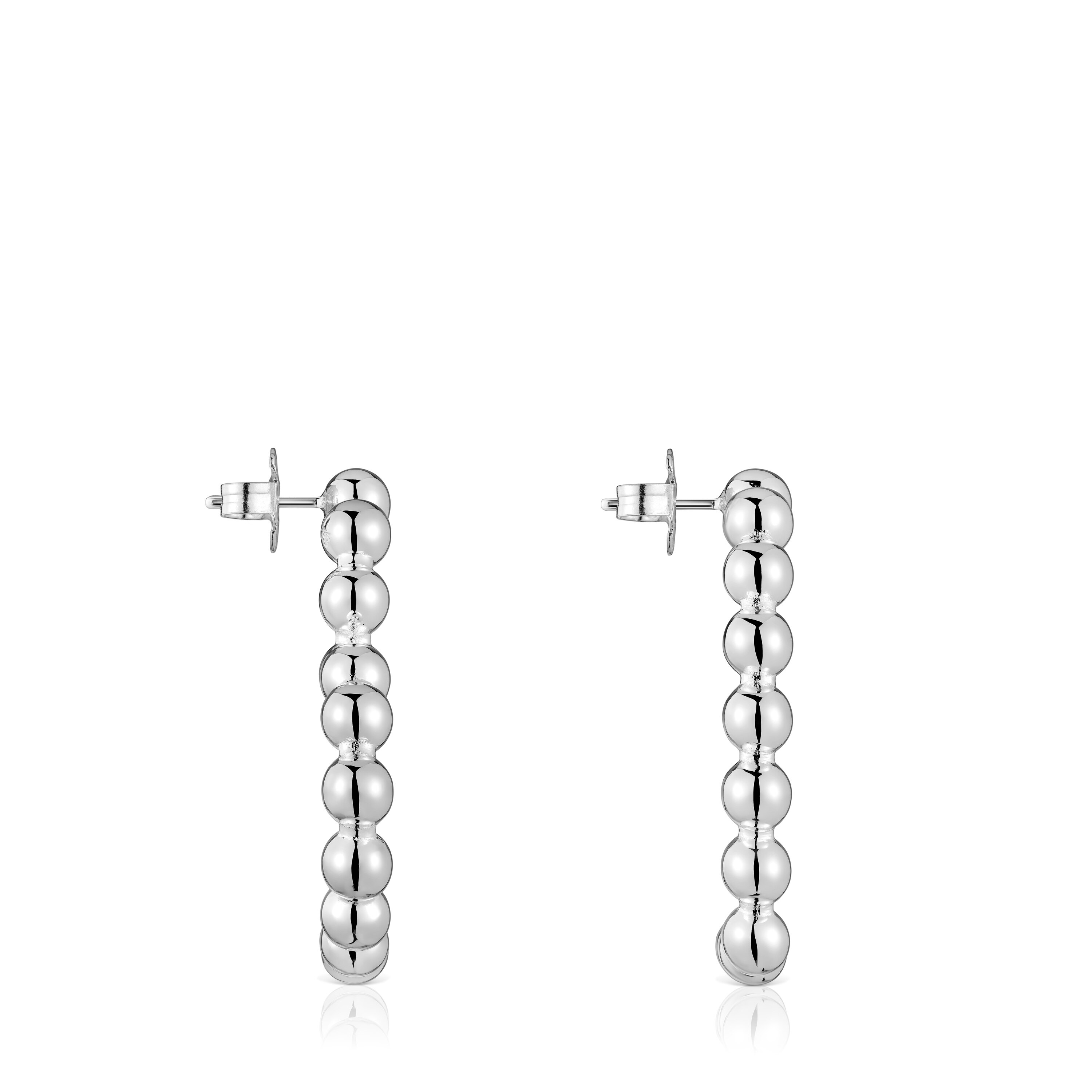 Short silver heart Earrings Sugar Party