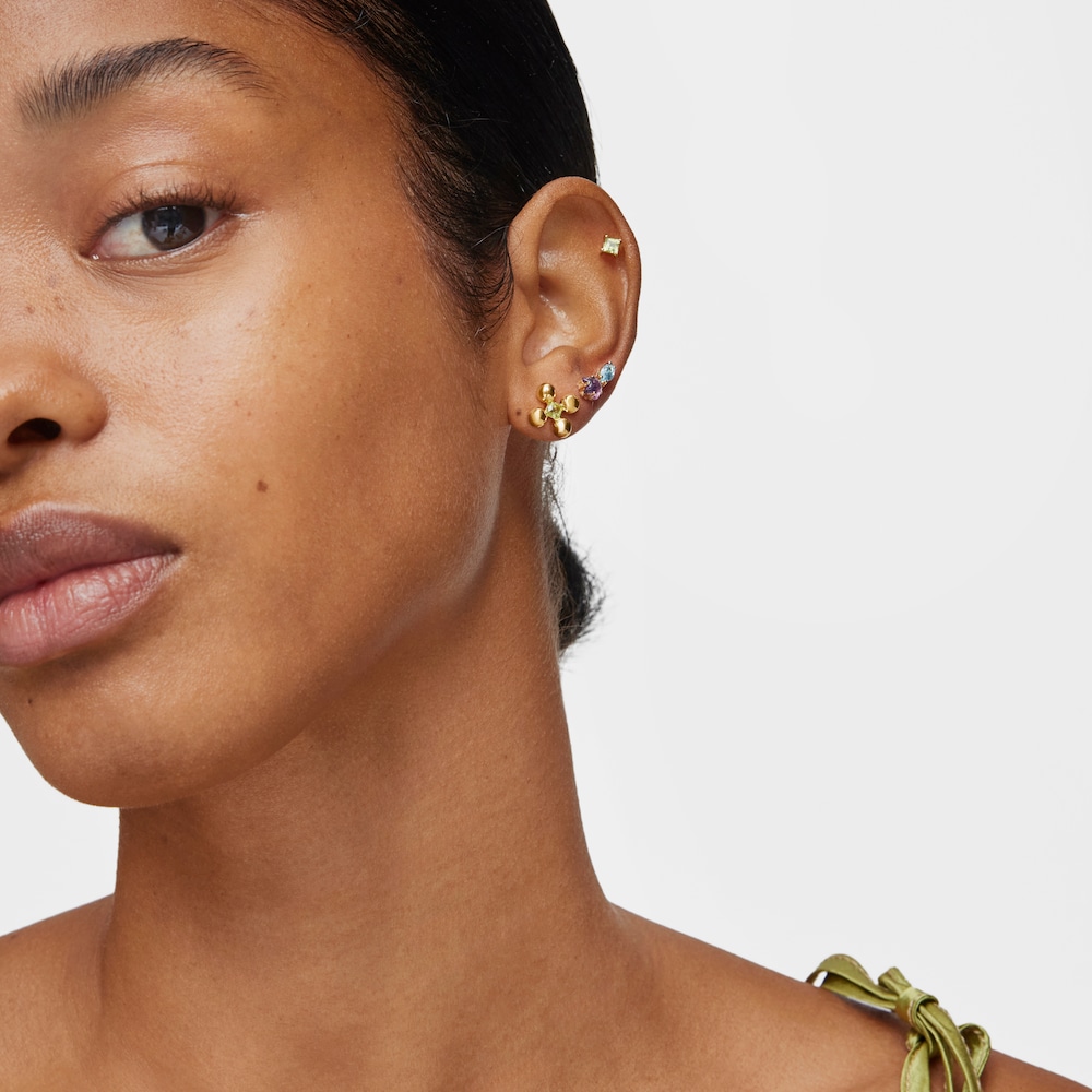 Sada mal&yacute;ch N&aacute;u&scaron;nic ze stř&iacute;bra pozlacen&eacute;ho 18kar&aacute;tov&yacute;m zlatem s&nbsp;drah&yacute;mi kameny Sugar Party