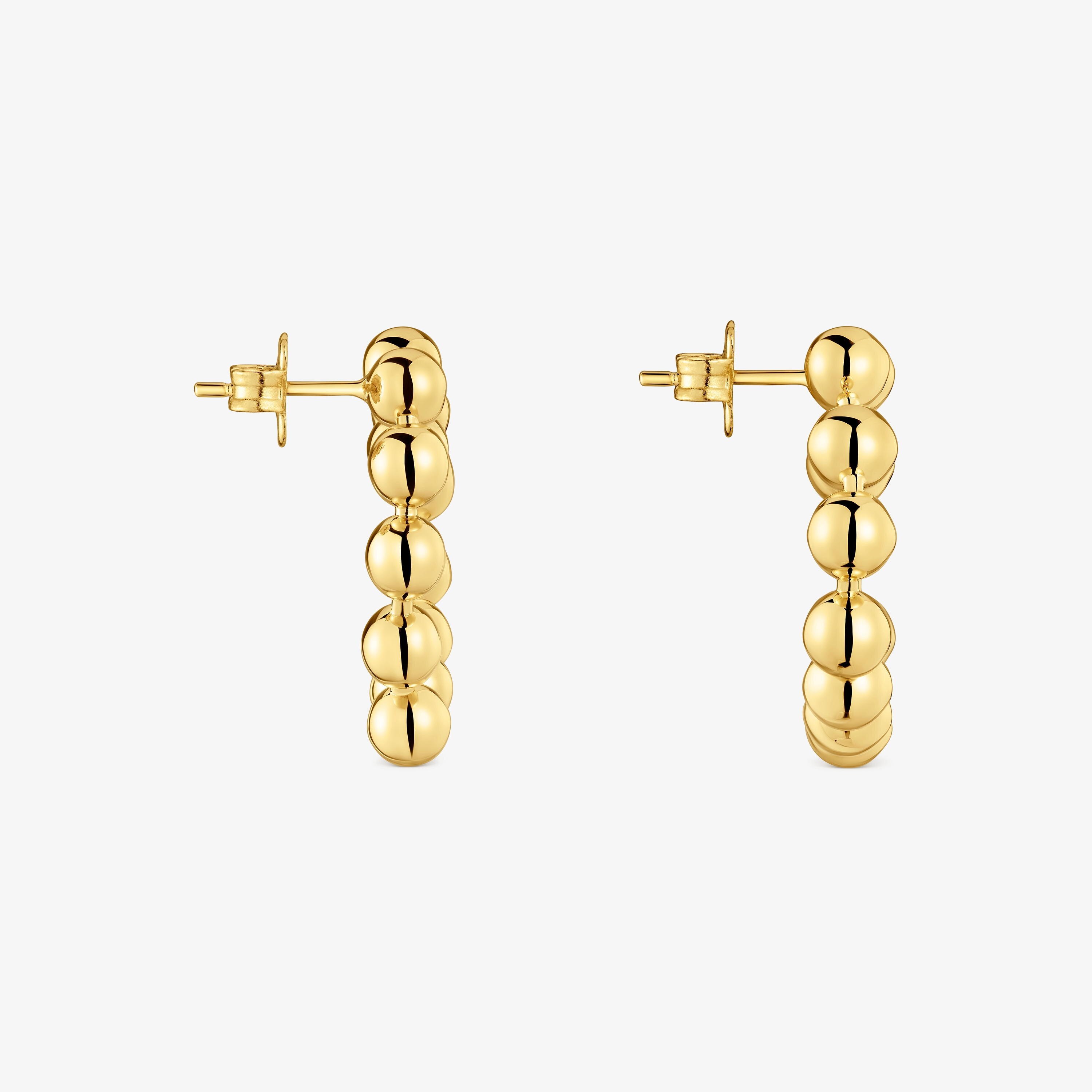 Short heart Earrings with 18K gold vermeil Sugar Party