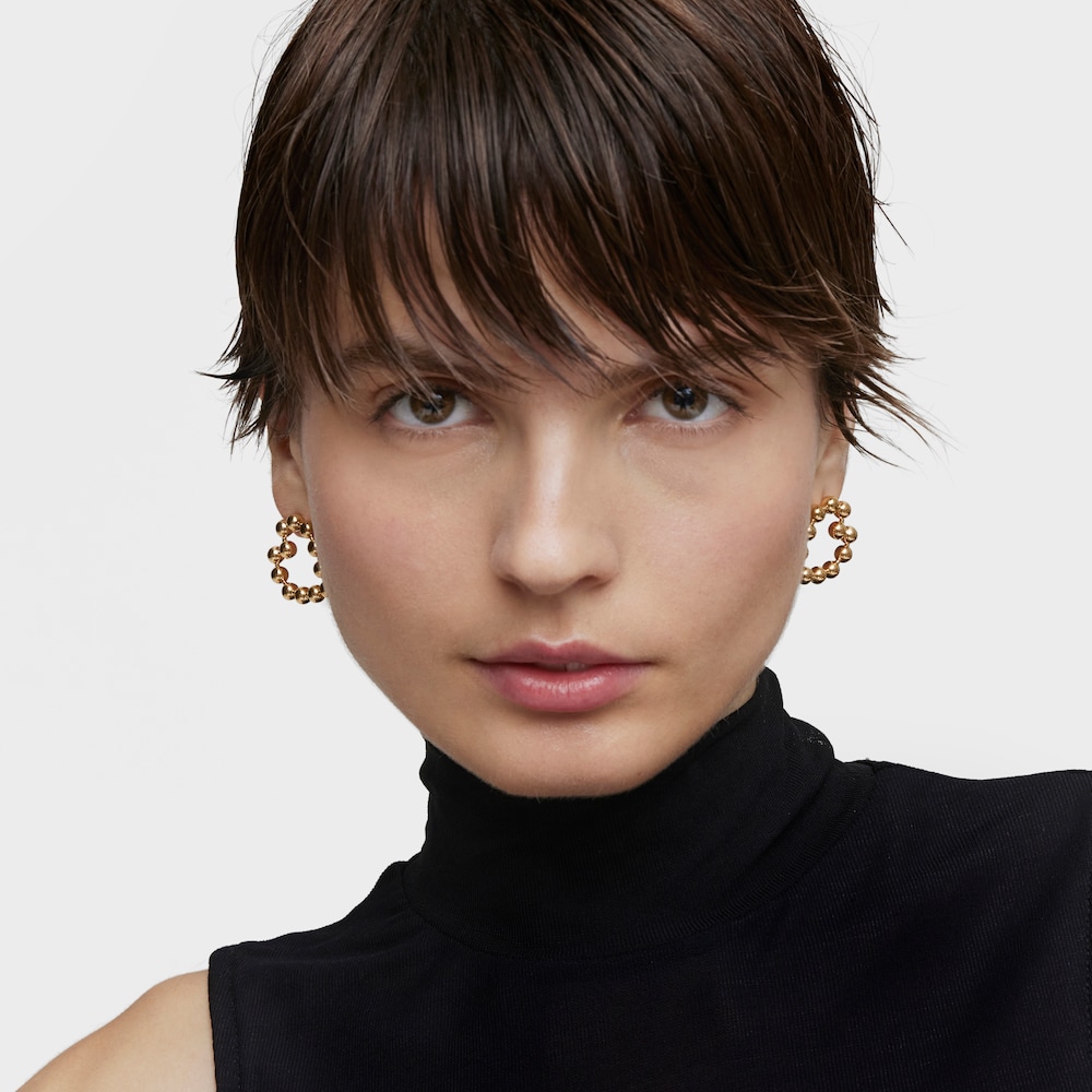 Pendientes cortos corazón con baño de oro 18 kt sobre plata Sugar Party Pendientes cortos corazón con baño de oro 18 kt sobre plata Sugar Party