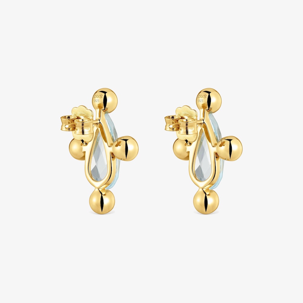 Orecchini in argento placcato oro 18&nbsp;kt e topazio corti Sugar Party