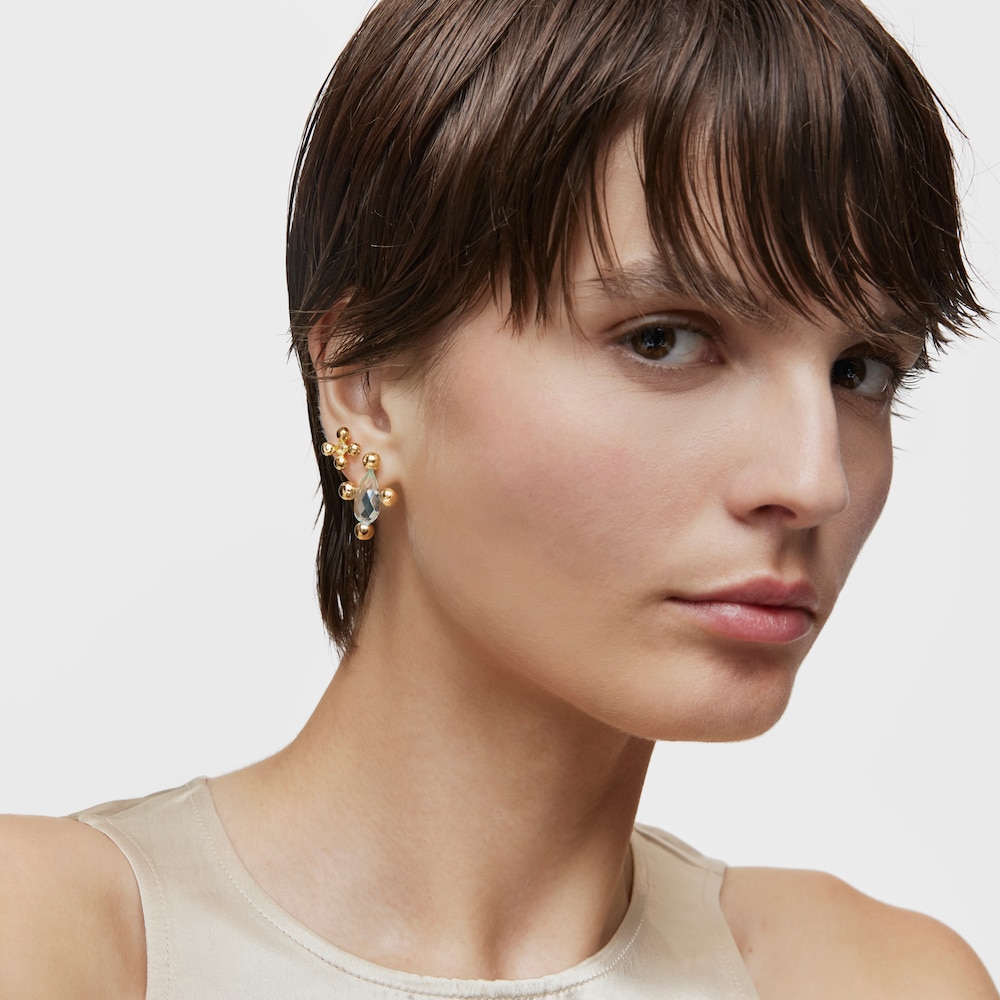 Orecchini in argento placcato oro 18&nbsp;kt e topazio corti Sugar Party