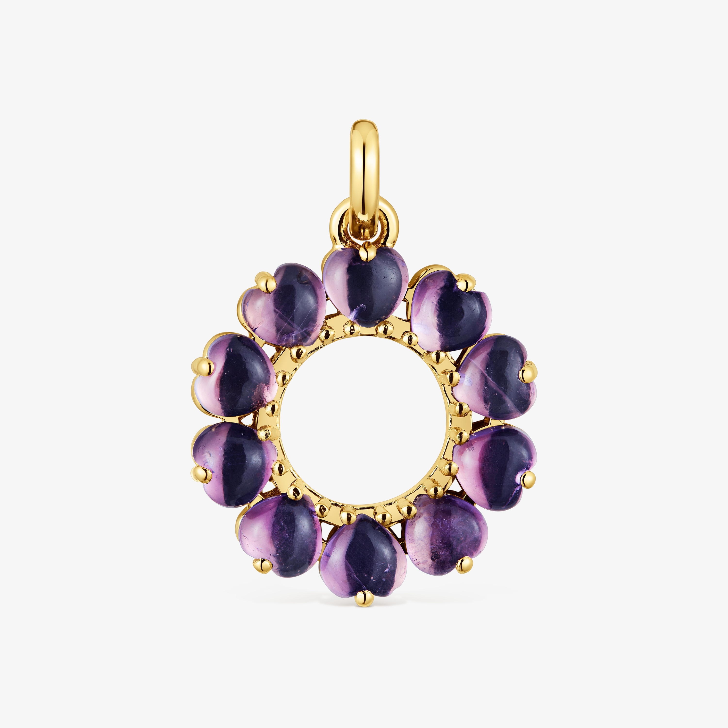 Small Pendant with 18K gold vermeil and amethyst Sugar Party