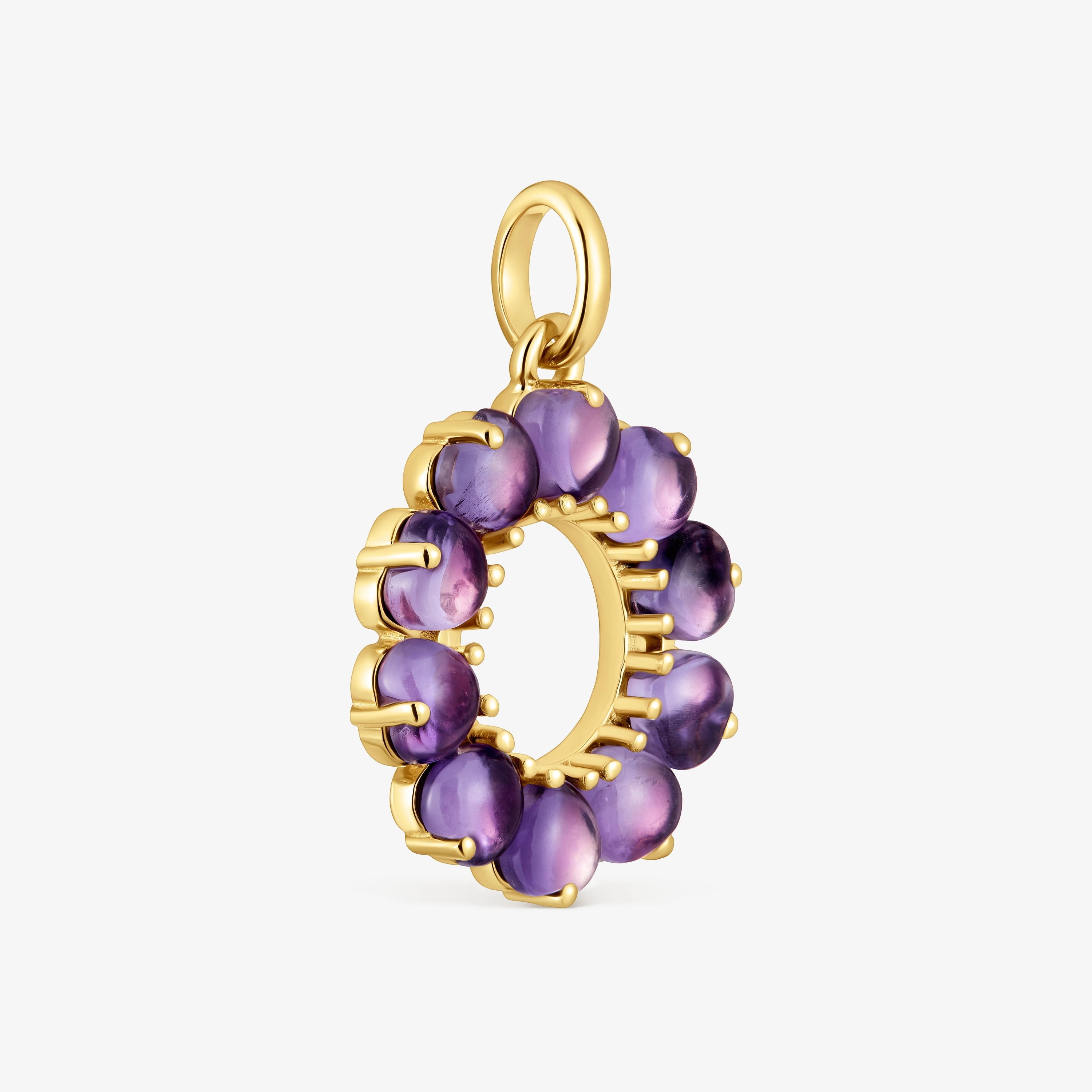 Small Pendant with 18K gold vermeil and amethyst Sugar Party