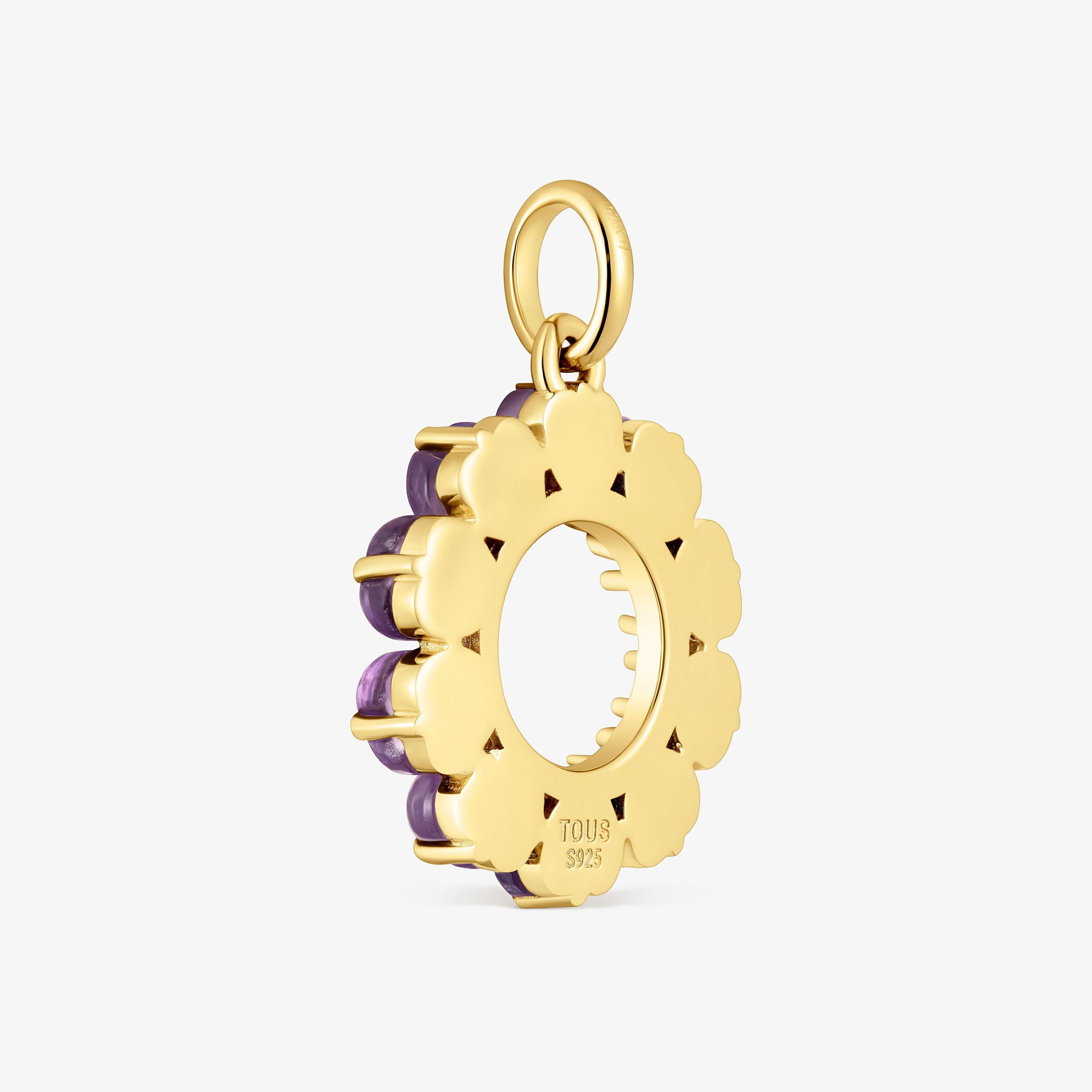 Small Pendant with 18K gold vermeil and amethyst Sugar Party