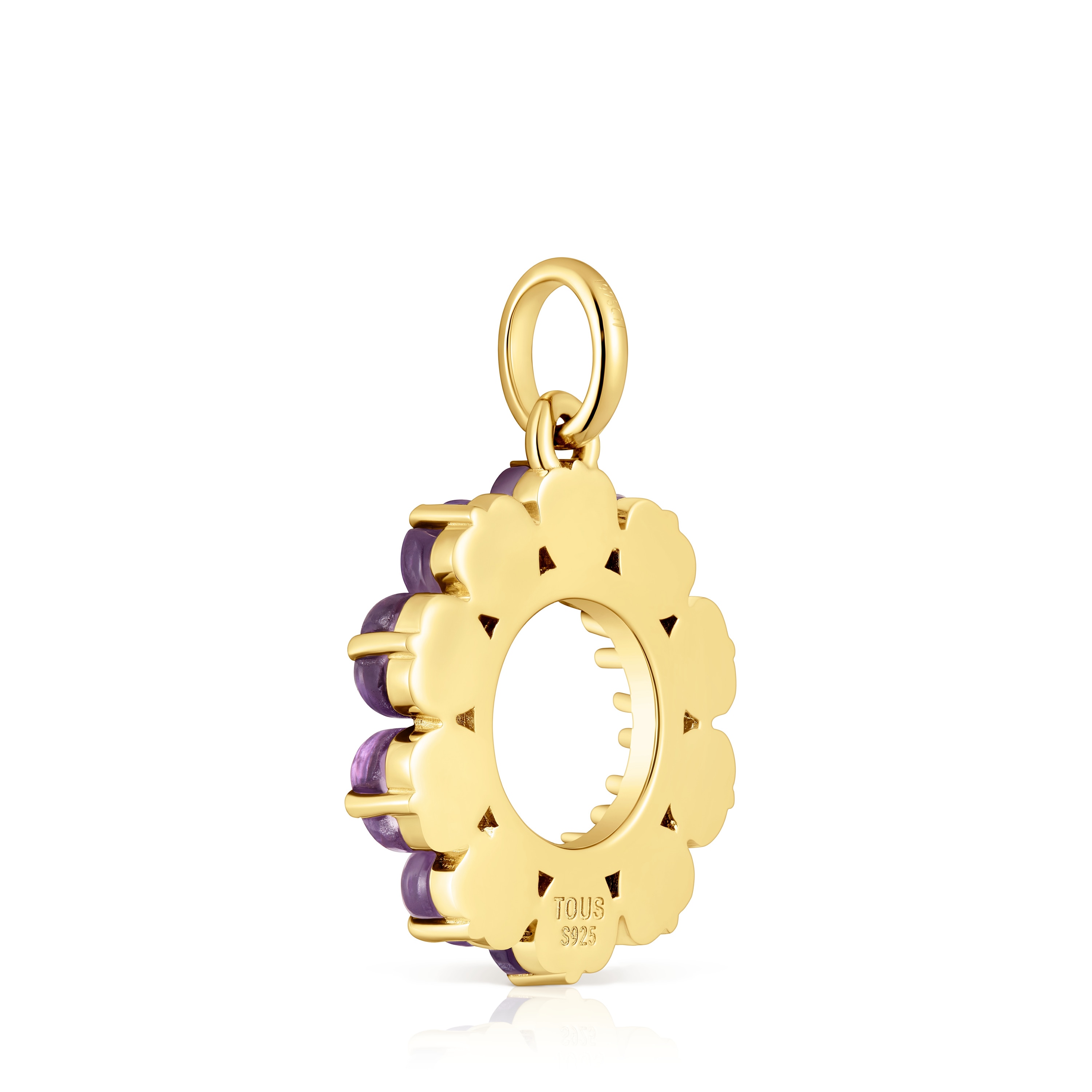 Small Pendant with 18kt gold plating over silver and amethyst Sugar Party