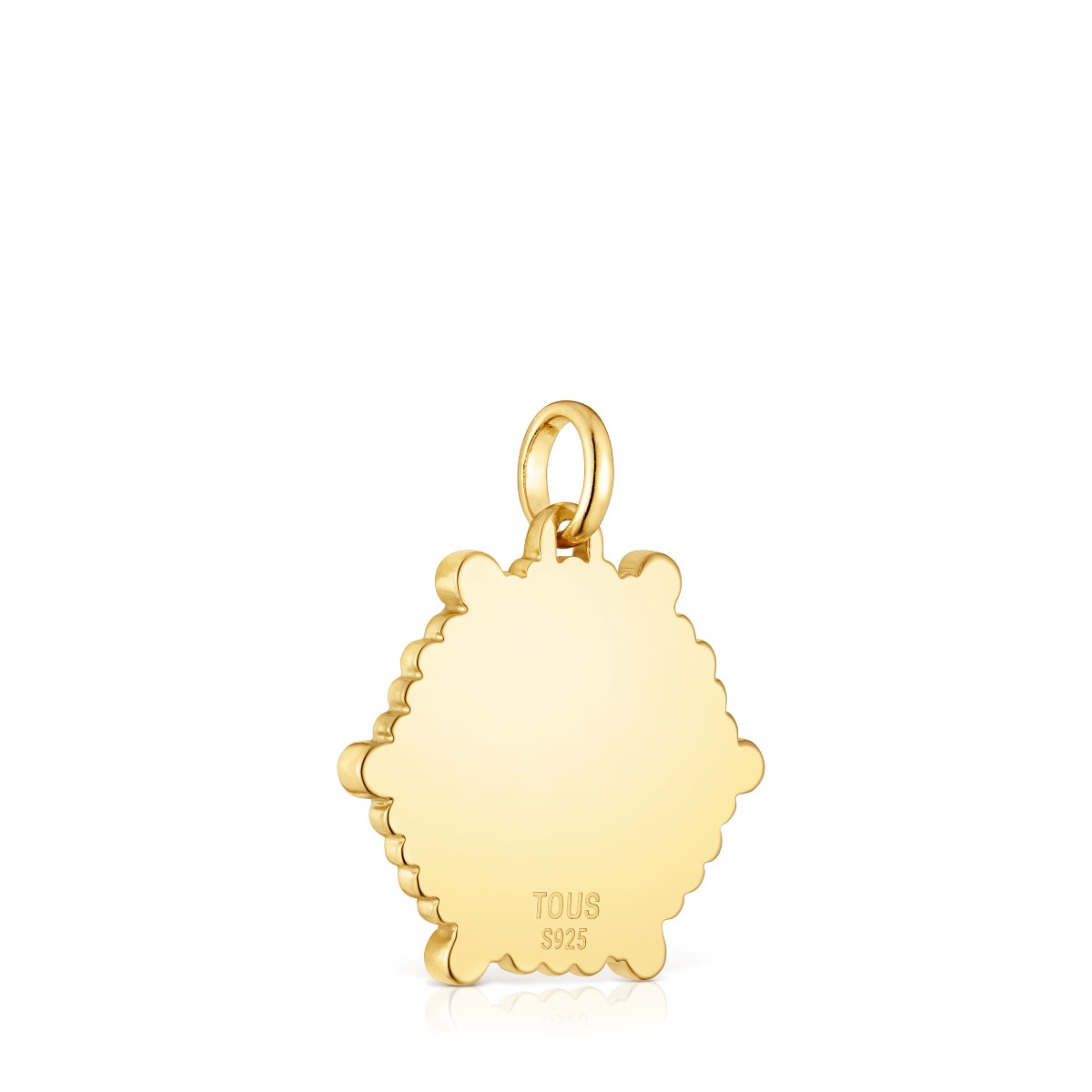 Medium 18kt gold-plated silver bear Pendant with gemstones Sugar Party