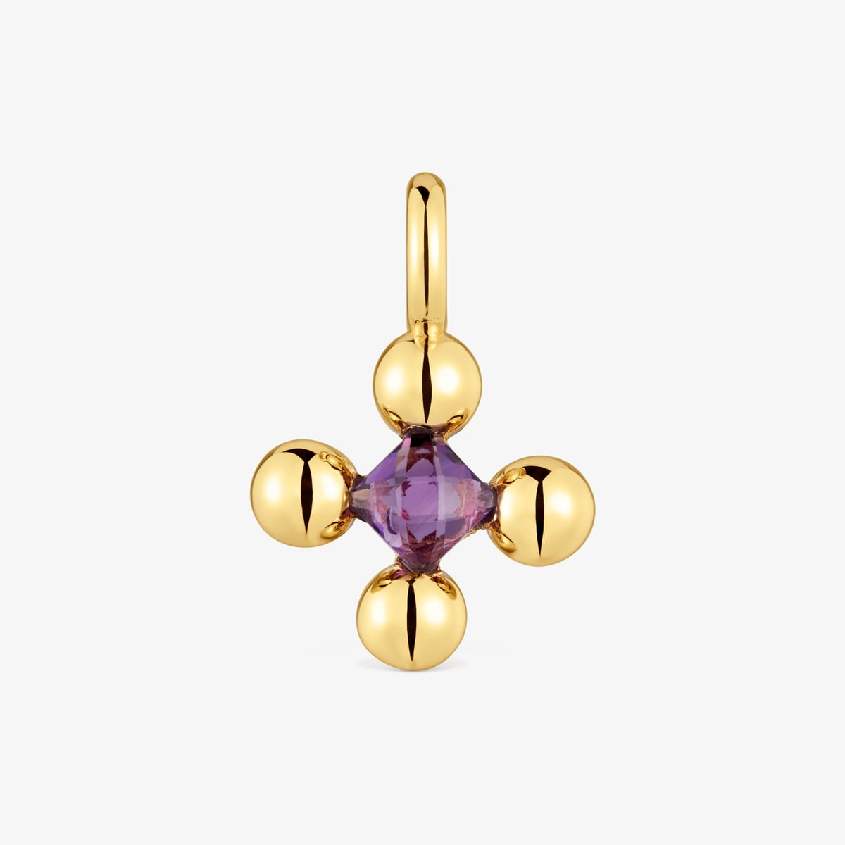 Tous - Colgante Pequeño Con Baño De Oro 18 Kt Sobre Plata Y Amatista Sugar Party - Lila