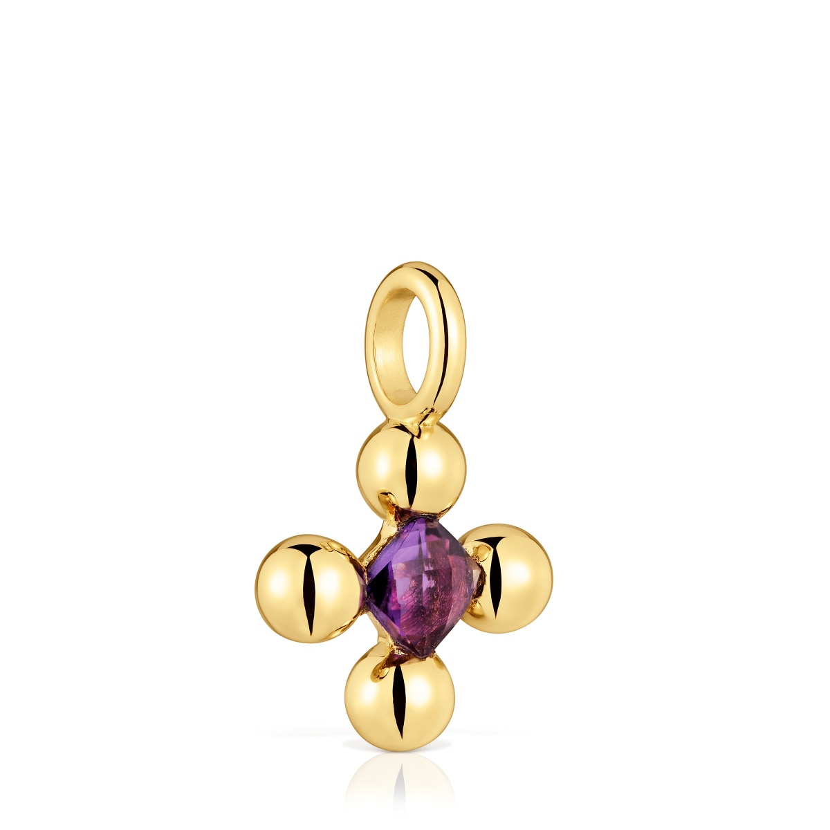 Small Pendant with 18kt gold plating over silver and amethyst Sugar Party