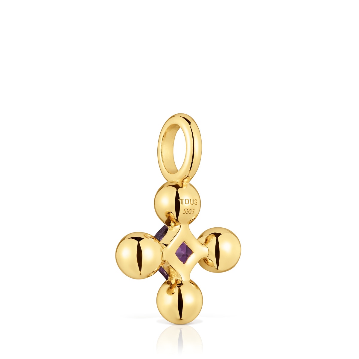 Small Pendant with 18kt gold plating over silver and amethyst Sugar Party