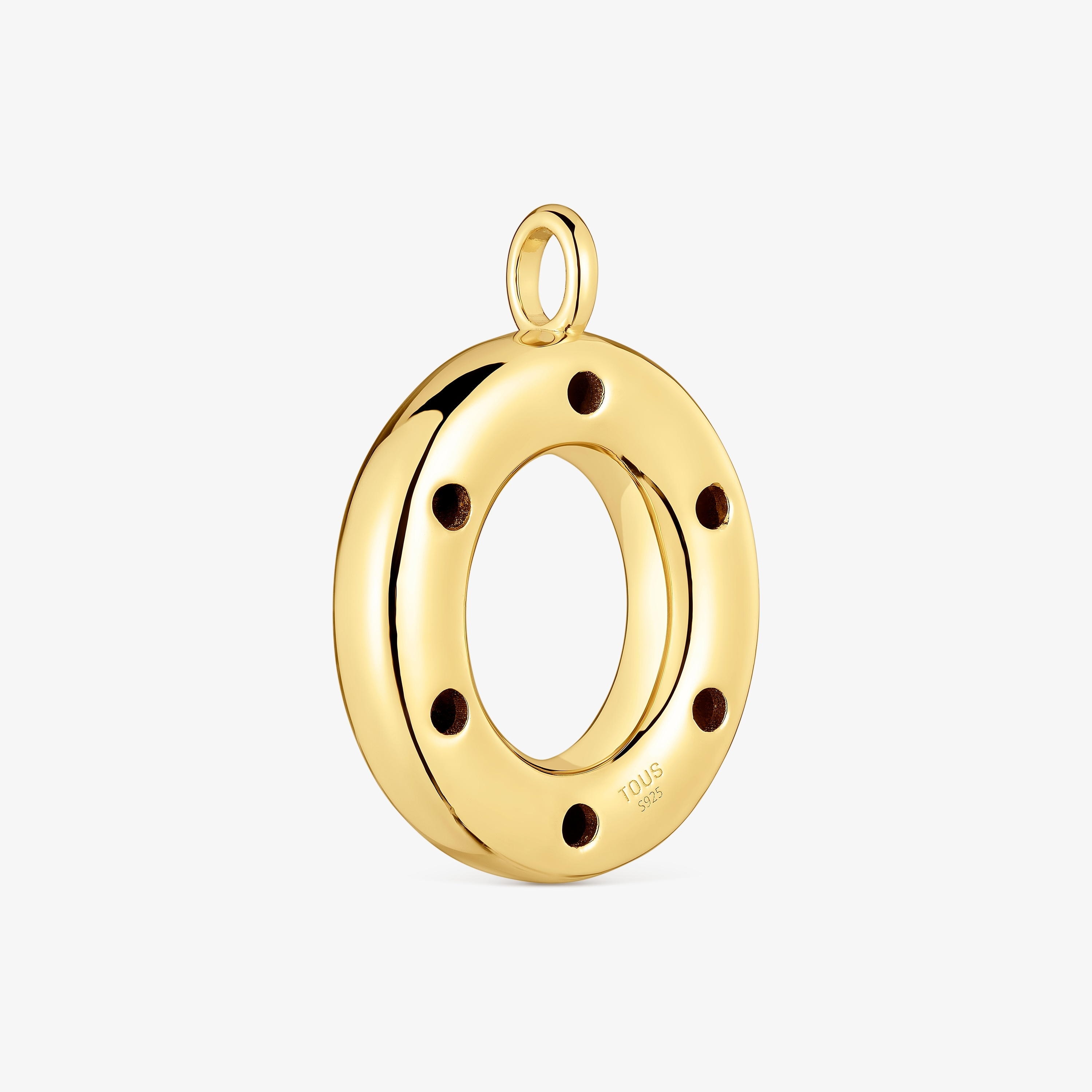 Medium Pendant with 18K gold vermeil and gemstones Sugar Party