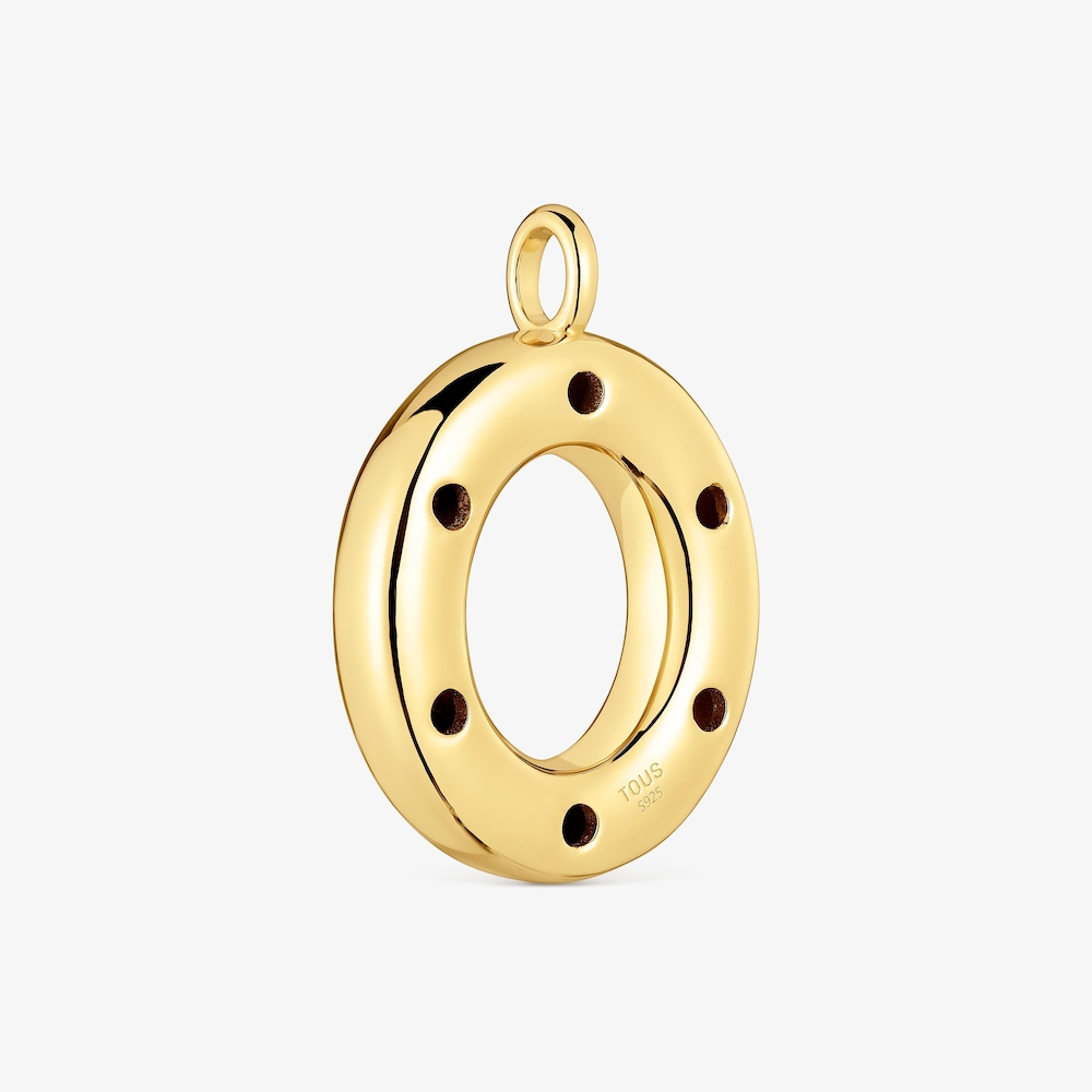 Středně velk&yacute; Př&iacute;věsek ze stř&iacute;bra pozlacen&eacute;ho 18kar&aacute;tov&yacute;m zlatem s&nbsp;drah&yacute;mi kameny Sugar Party