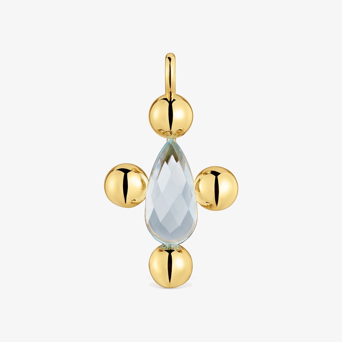 Tous - Colgante Mediano Con Baño De Oro 18 Kt Sobre Plata Y Topacio Sugar Party - Azul