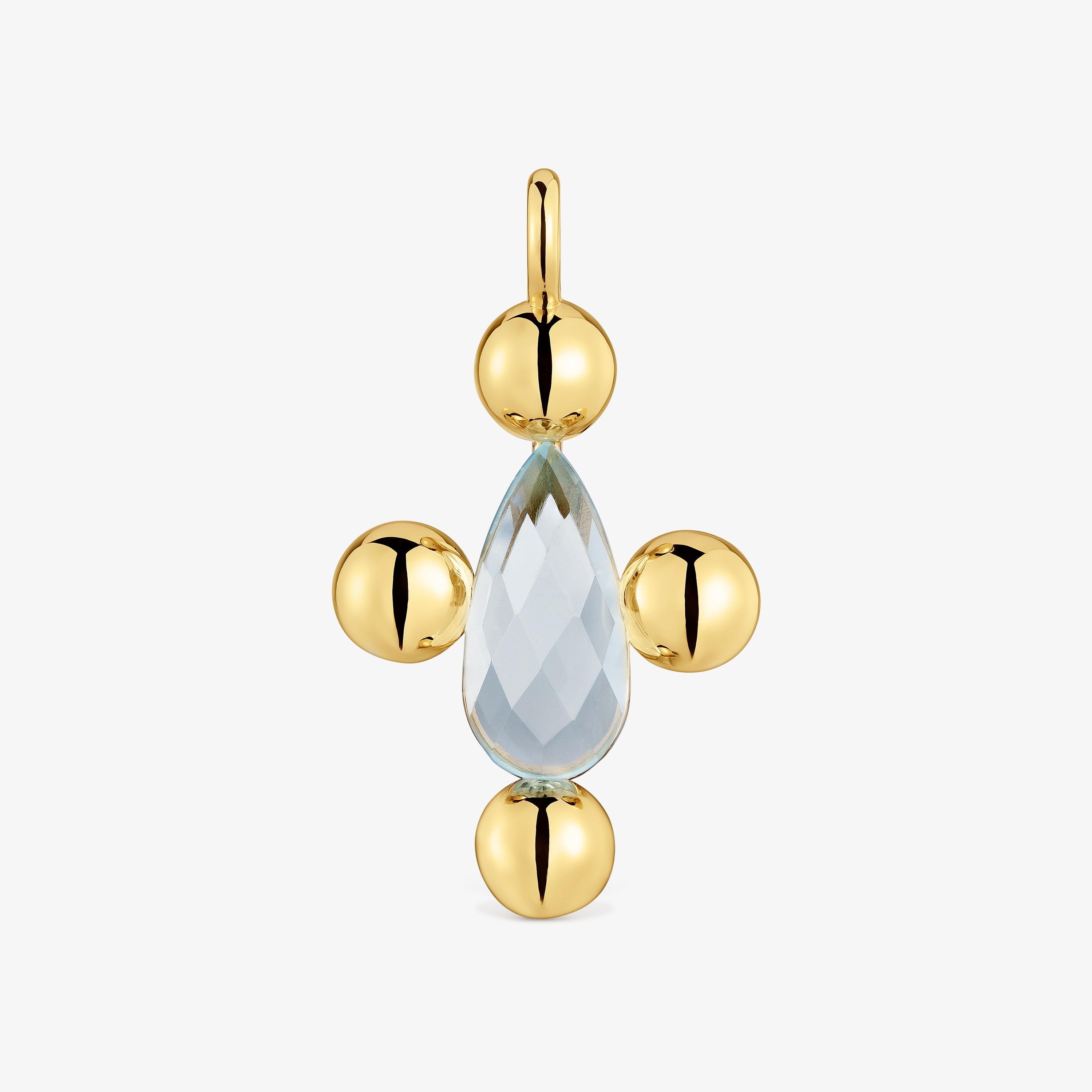 Medium Pendant with 18K gold vermeil and topaz Sugar Party