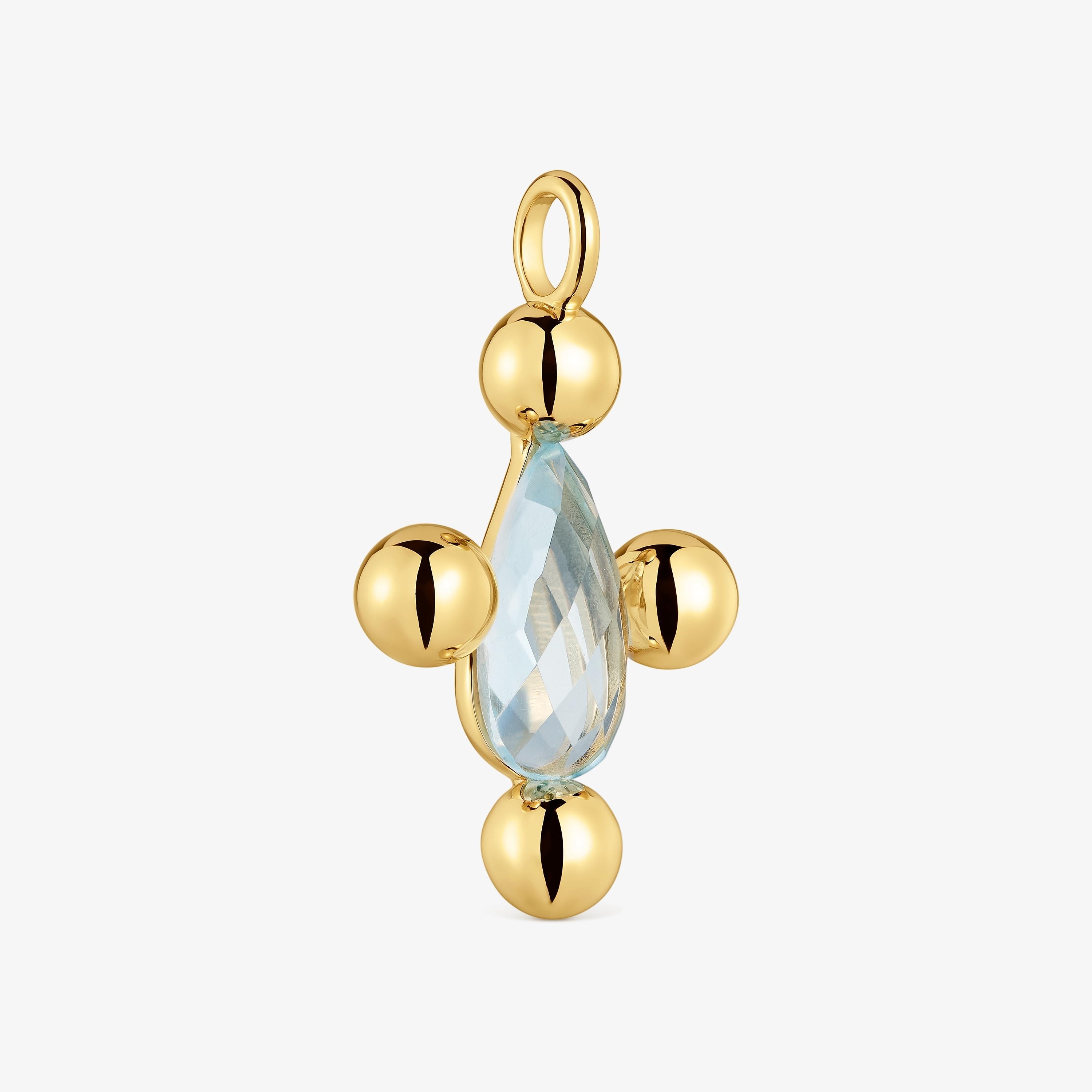 Medium Pendant with 18K gold vermeil and topaz Sugar Party